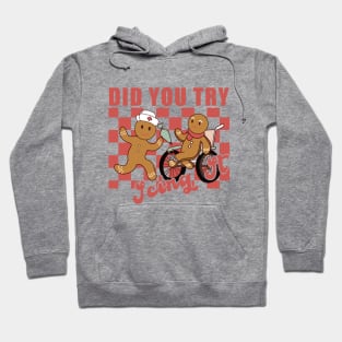 Funny Christmas Nurse Did You Try Icing It? Gingerbread Man Hoodie